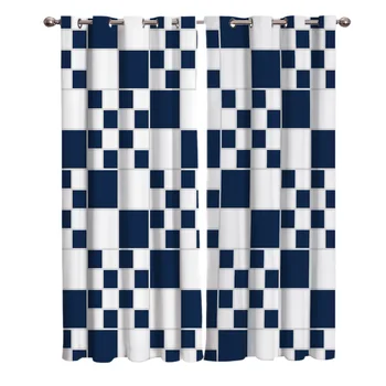 

Modern Style Simple Geometric Biackout Window Curtains Living Room Curtain Kitchen Curtains Home Decor