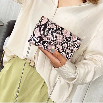 

Women Waist Packs Leather Fanny Belt Bags Serpentine Personality Shoulder Wild Messenger Fashion Chest Crossbody Bag Pouch 2020