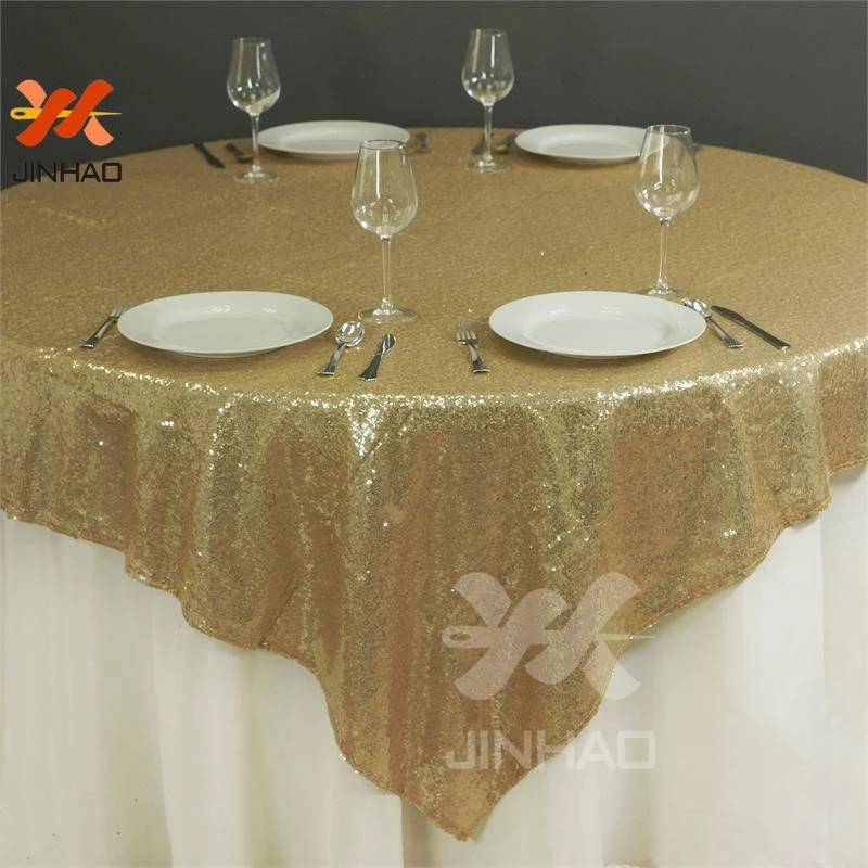 Good Quantity 72inch 180cm Gold Table Cloth Waterproof Round Sequin Tablecloth Wedding