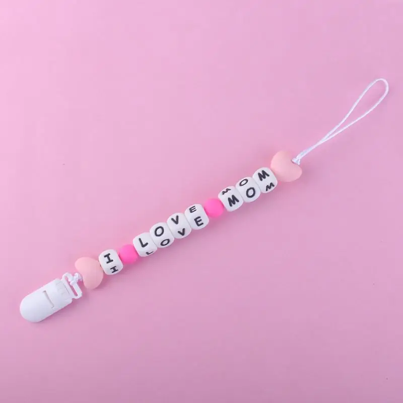 2 Pcs/set Newborn Pacifier Silicone Baby Molar Toy Nipple Clip Anti-drop with Anti-lost Chain New 23GD