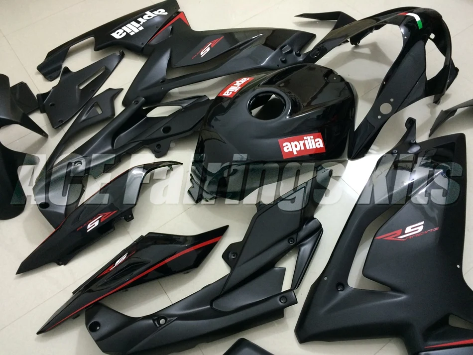 ABS литья под давлением обтекатель комплект подходит для Aprilia RS125 06 07 08 09 10 11 RS4 РСВ 125 2006-2011 Обтекатели Черный цвет
