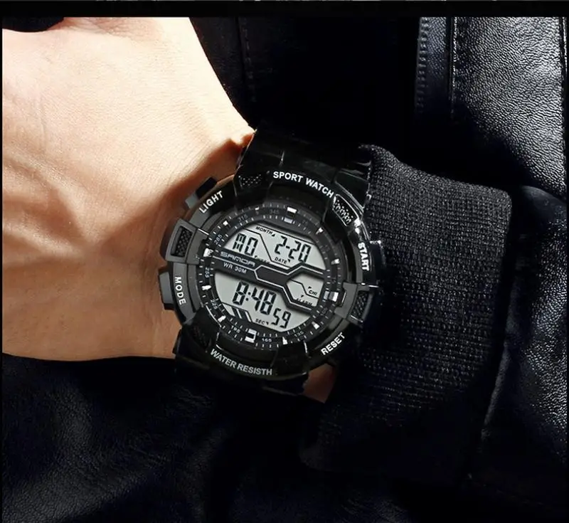 

Fashion LED Digital Watch Men's Army Military Waterproof Sports Watches Silicone LED Digital Watch Men Wristwatches Clock Male