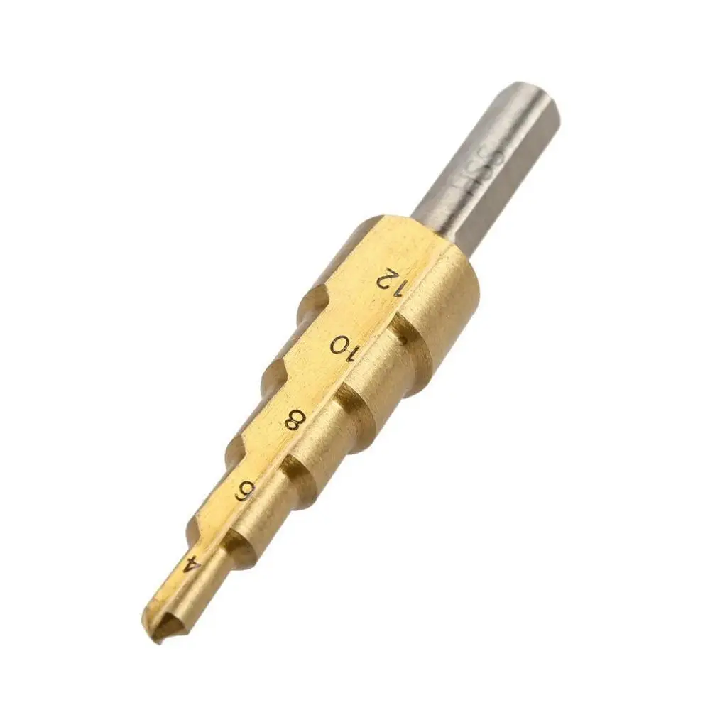 

Triangle Handle Hex Handle Step Drill / Pagoda Drill / Step High Speed Steel Drill Bit 4-32 4-20 4-12