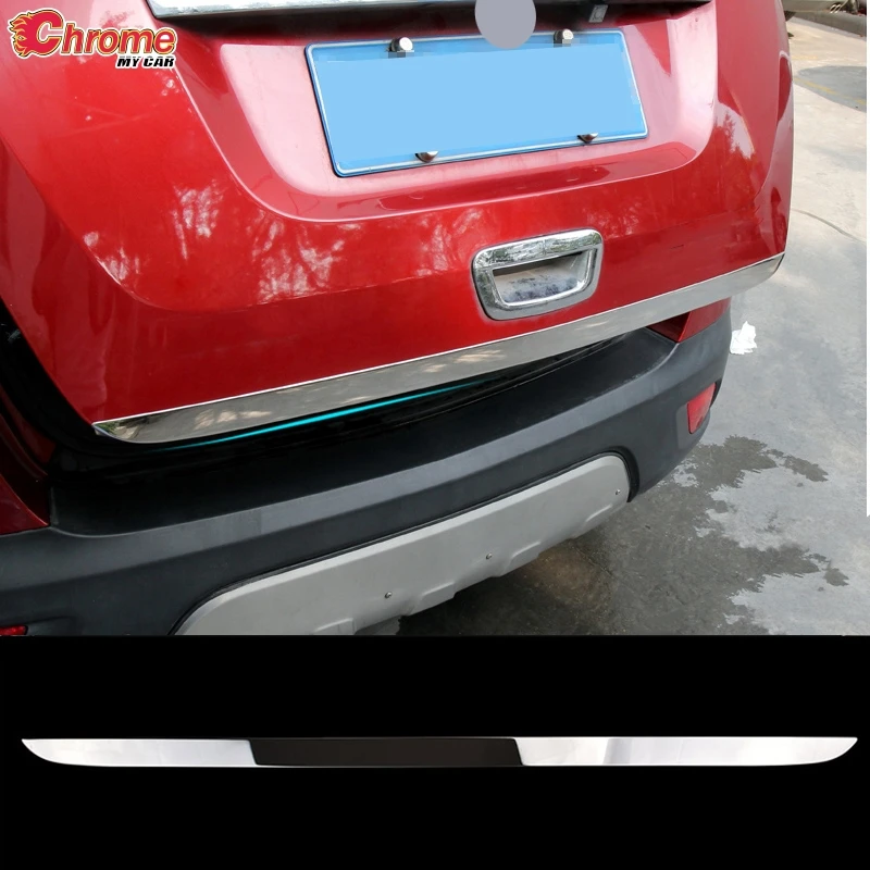Для Buick Encore Opel/Vauxhall Astra Mokka X 2013- нержавеющая задний багажник Задняя дверь, оставляет края крышки хромированной отделкой прокладка крышки