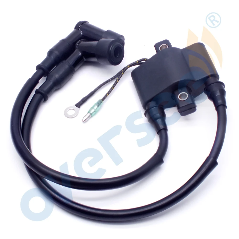 3A0-06048 Ignition Coil For Tohatsu Mercury Outboard Motor Parts 25 30HP 3A0-06048-1 160643 8M0047311 with Plug Cap