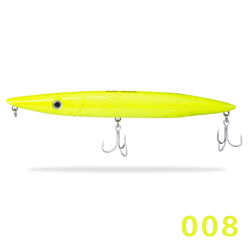 Hunthouse topwater морская вода leurre walk dog карандаш приманка 195 мм 44 г Длинные литые stickbait для bluefish приманки don belone - Цвет: 008