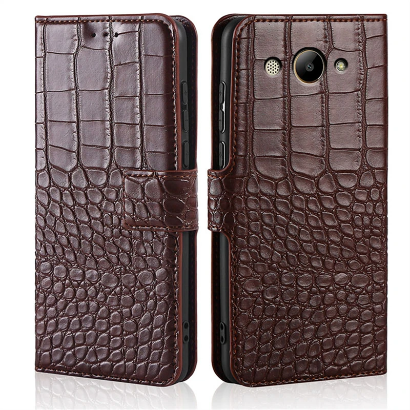 Flip Case For Huawei Y3 2018 Case Crocodile texture leather back Cover for Huawei Y3 Y5 lite 2017 CRO-U00 CRO-L22 U00 Phone case