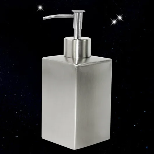 

Manufacturers Wholesale 304 Stainless Steel Square Lotion Bottle Soap Dispenser Lotion Dispenser 330 Ml
