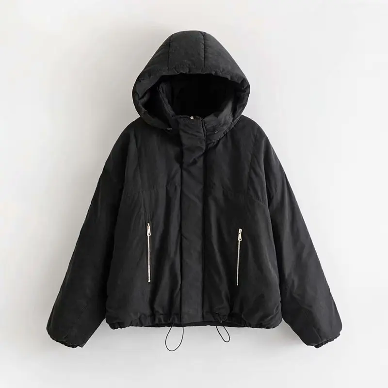 

2018 Autumn New Style Europe And America WOMEN'S Dress Versitile Fashion Solid Color Hat Retractable Long Sleeve Loose-Fit Cotto