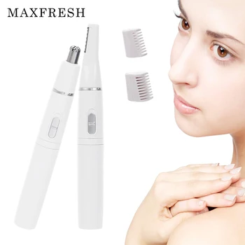 

MAXFRESH Nose trimmer Painless Ear Eyebrow 2-in-1 hair Trimmer For Women & Men Portable Waterproof Shaving Tool