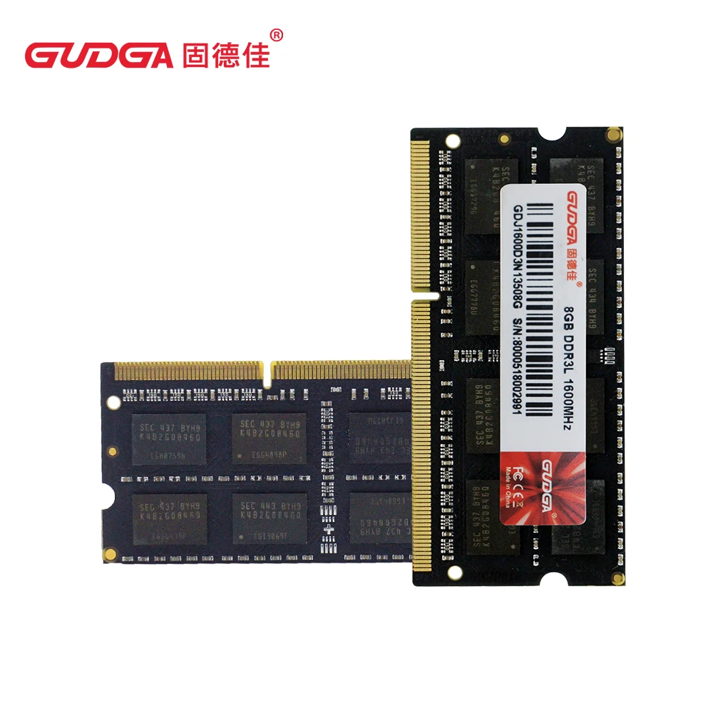GUDGA DDdr3L 8 Gb 4 Gb 204pin SODIMM 1600 1333 Sodimm Ram mémoire vive 1600 Mhz Ram Ddr3 4 Gb 8 Gb pour ordinateur portable