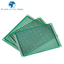 Circuit imprimé Double face universel pour Arduino, pcb platine de prototypage, 6x8, 6x8cm, 1.6mm, 2.54mm
