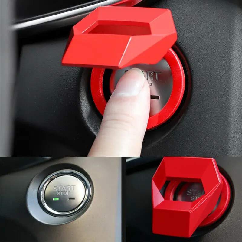 

1PCS Car Ignition Switch Decorative Ring One-click Start Stop Decoration Sticker Start Stop Engine Push Button Protective Cover