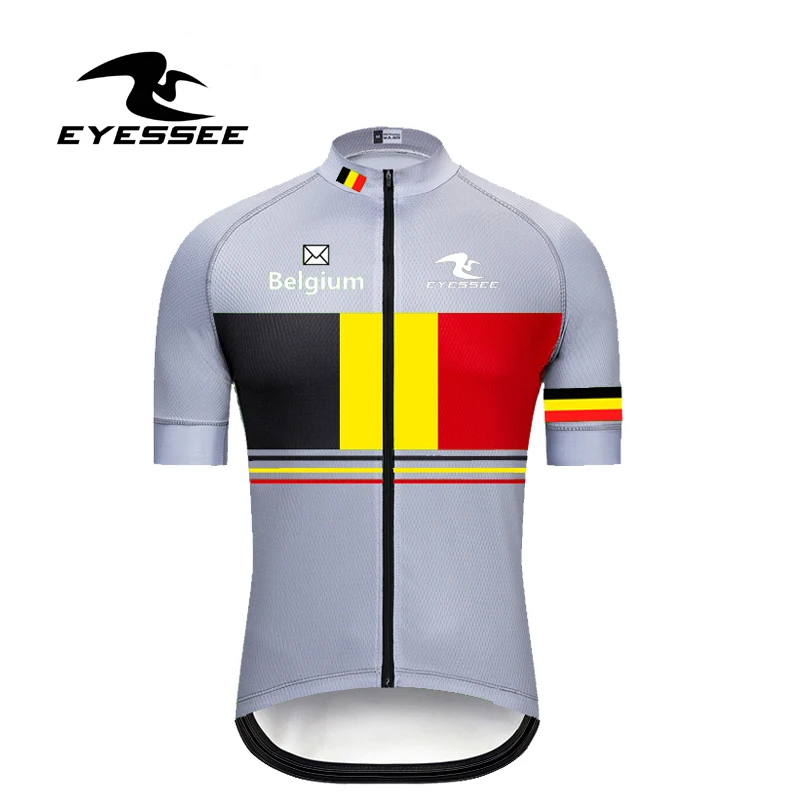 EYESSEE дышащий бельгийский Велоспорт Джерси Лето короткий рукав MTB Одежда для езды на велосипеде Горный гоночный велосипед Джерси