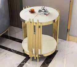 Lampe de Table circulaire nordique pour salon, Design de luxe, petit appartement, canapé, Table d'appoint, mobilier de salon 