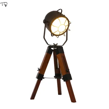 Kaufen Amerikanischen Vintage-Mode Industrielle Dekorative Stativ Tisch Lampe Metall Eisen Kunst Decor Loft Innen Leuchten Studio Sutdy