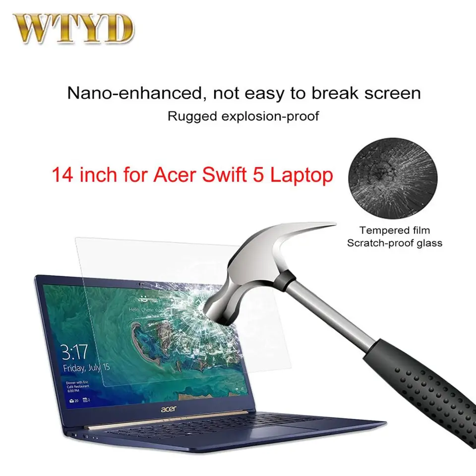 14 inch Laptop Screen HD Tempered Glass Protective Film for Acer