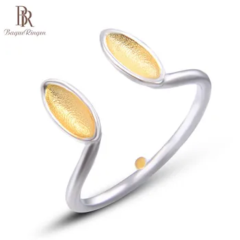 

Bague Ringen Trendy Pure 925 Sterling Silver Ring for Women Fine Jewelry Cute Rabbit Yellow Opening adjustable Rings Dating Gift