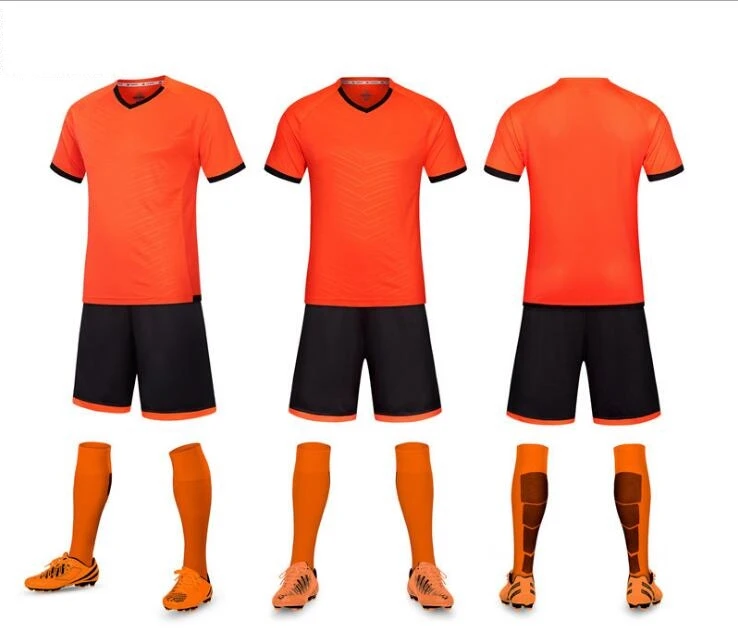 5017 orange Пользовательские детские футбольные майки для мальчиков, одежда для футбола, комплекты с короткими рукавами для детей, Футбольная форма для взрослых, детские спортивные костюмы, Майки - Цвет: 5017 orange
