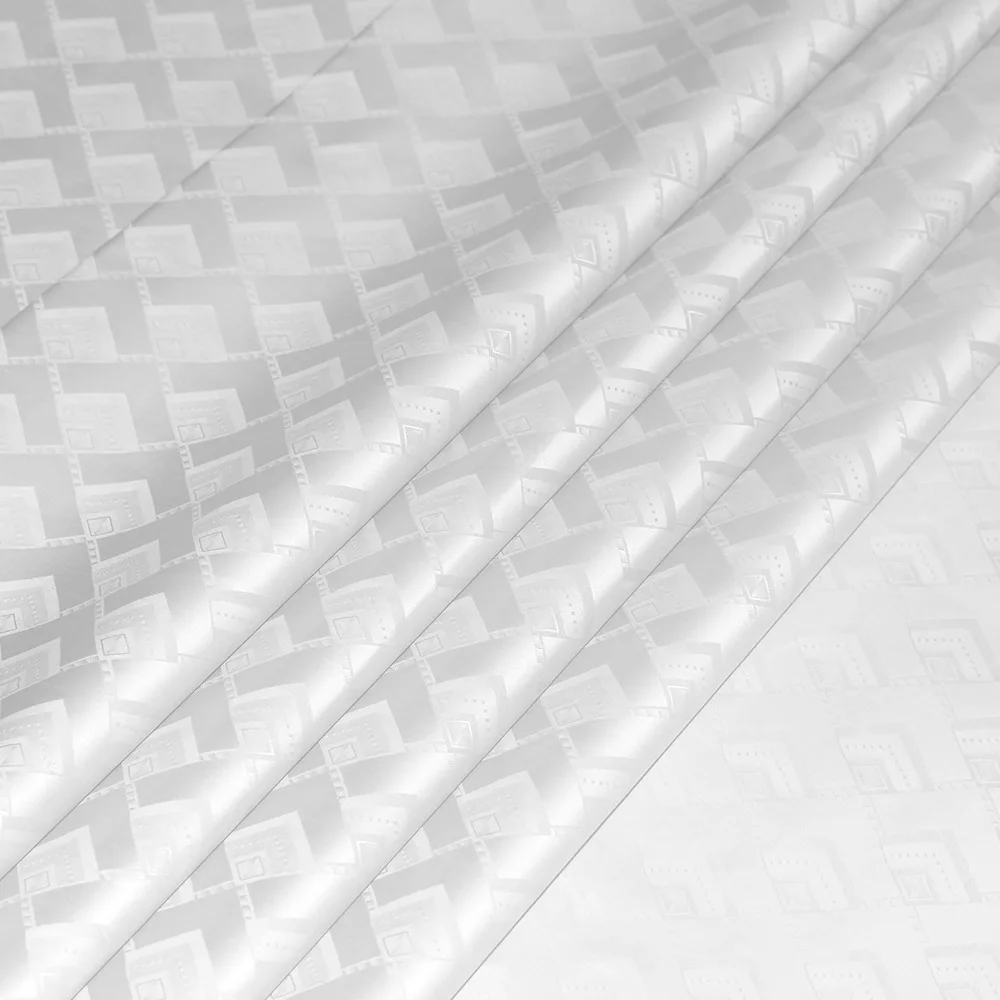 Традиционный Белый цвет Дамаск 5 метров/сумка африканская ткань Дамаск хлопок жаккард FEITEX морская парча