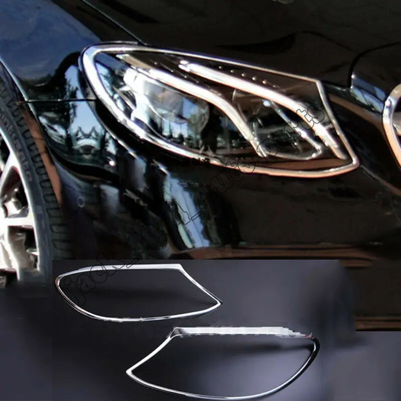 ABS Хромированная передняя фара Крышка лампы Накладка для Mercedes Benz E Class W213