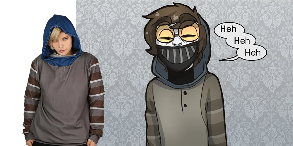 XCOSER ужас Creepypasta Ticci Toby толстовка теплая флисовая Толстовка серый пуловер толстовка с капюшоном Косплей Костюм для унисекс взрослых