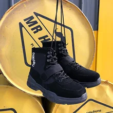 Ботинки для мужчин; Новинка года; сезон осень; кожаные однотонные удобные ботильоны; высококачественная повседневная обувь на плоской подошве из говядины