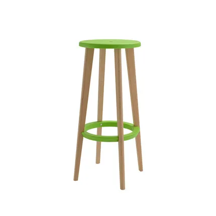 Green 41x41x68cm Современный минималистичный высокий табурет, нордический барный стул из массива бука, креативный барный стул INS, потребительский и коммерческий - Цвет: Green 41x41x68cm