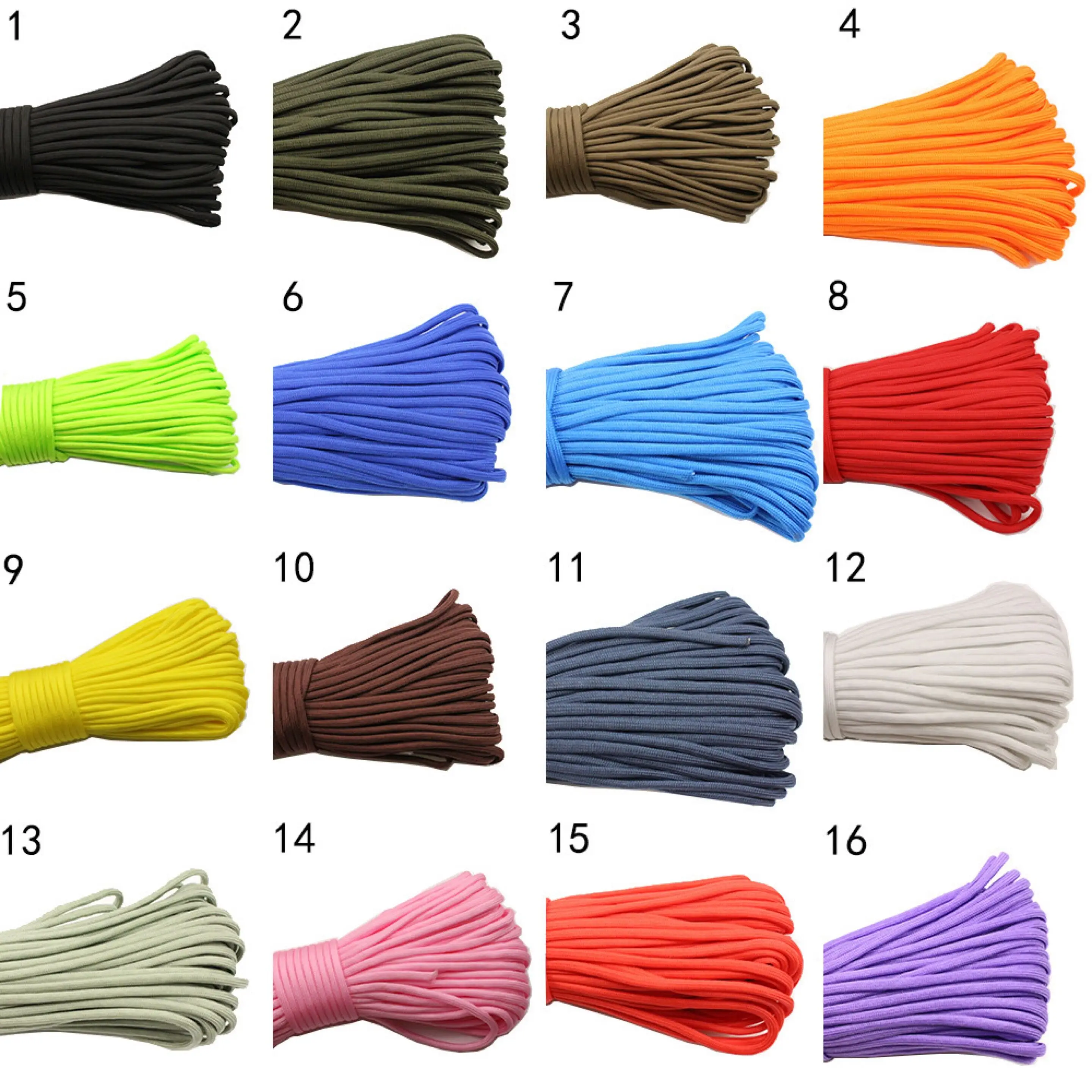 550 Paracord Parachute Cord Lanyard Tent Rope Camping Climbing Rope 7 Core  Outdoor Survival kit Wholesale 100m