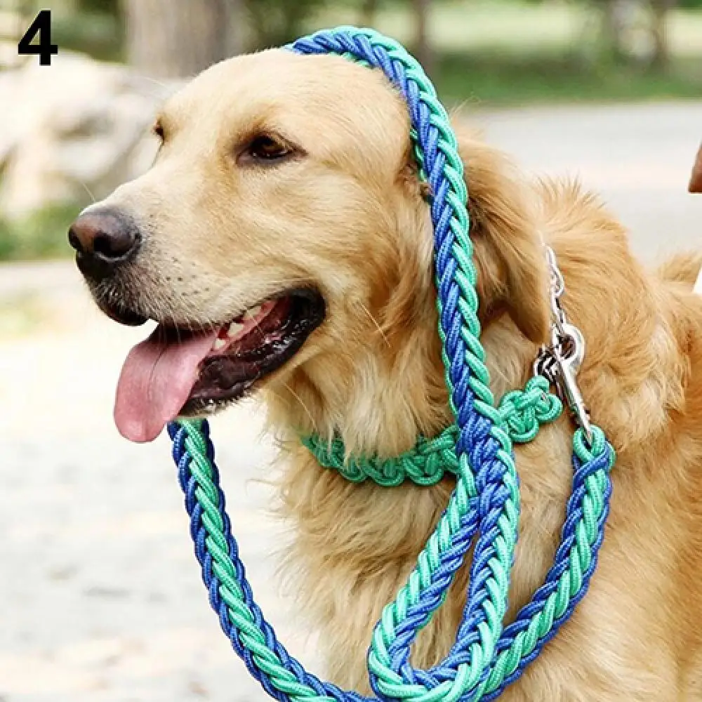 Hot Sales!!! Durable Nylon 130cm Dog Leash Traction Rope Collar Harness for Medium Large Dog