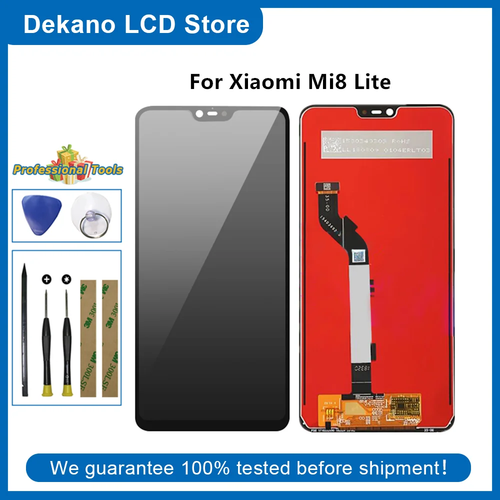 100% тест 6 26 &quotЖК-экран для XiaoMi Mi 8 lite mi8 Youth ЖК-дисплей сенсорный экран дигитайзер