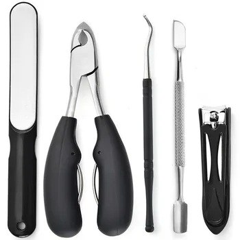 

5Pcs/Set Manicure Nail Clipper Set Household Stainless Steel Ear Spoon Nail Clippers Manicure Tool Pedicure Nail Scissor Suply