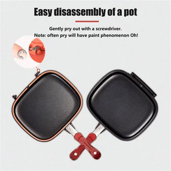 

4YANG NEW 28cm/32cm Double Side Grill Fry Pan Cookware Stainless Steel Double Face Pan Kitchen Cookware