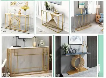 

Nordic porch table modern simple marble table strip living room side table partition cabinet for table long narrow table