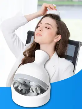 

Smart 3D Head Massager Electric Head Scalp Massager Pressure Points To Relieve Stress Promote Blood Circulation Hair Growth 40p