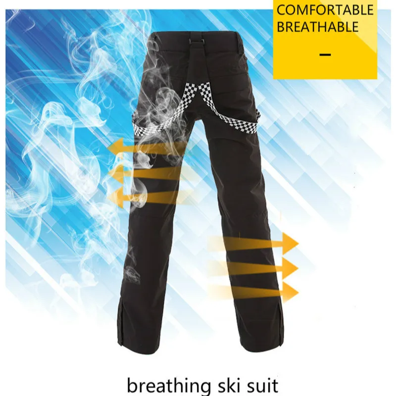 SMN сноуборд брюки черный цвет водонепроницаемый ветрозащитный дышащий открытый брюки для взрослых женщин зимние Сноубординг комбинезон