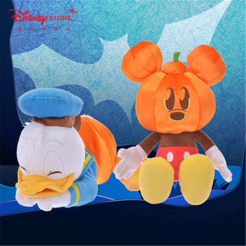 ^Cheap Disney Classic Mickey Mouse Donald Duck Halloween Ver With Pumpkin Hood Stuffed Toy Creative Children Gift Toy X5006