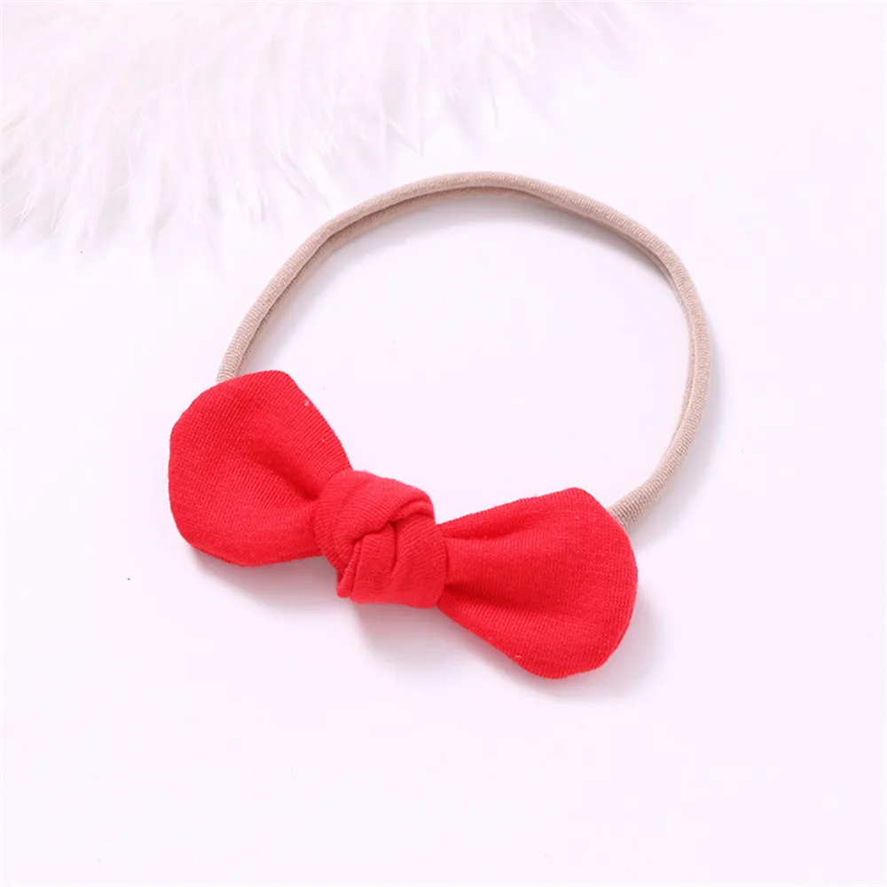 12 шт., рождественский подарок для малышей, лента для волос с бантом, нейлоновая повязка на голову для маленьких девочек, стрейч-головной убор, аксессуары для волос, хлопковая повязка на голову с бантом