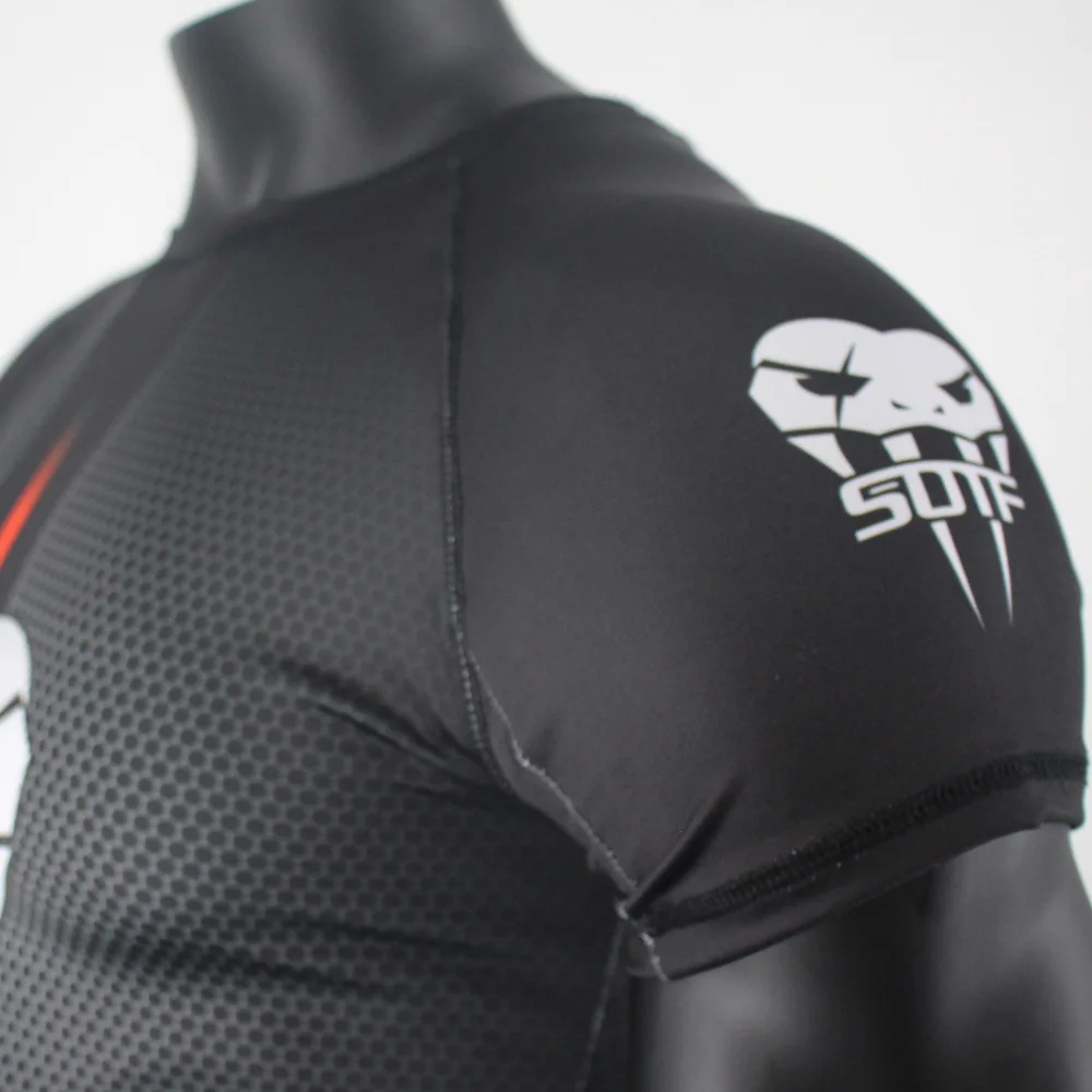 Боксерская тренировочная футболка для MMA Rashguard муай тай велосипедная Спортивная