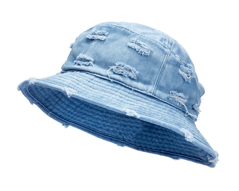 Мытая джинсовая Панама для женщин и мужчин, поврежденная ковбойская шляпа с широкими полями, Пляжная солнцезащитная Кепка для девушек, рыбацкие шапки, шапки для рыбаков, Панама, хип-хоп