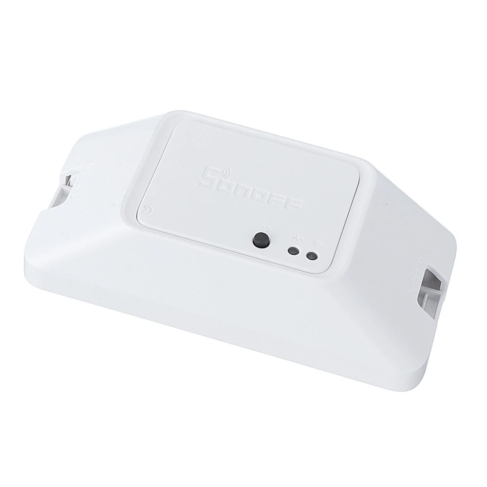 Интеллектуальный выключатель света SONOFF BASIC R3 10A 2200W Смарт вкл/выкл беспроводной WiFi переключатель Поддержка DIY режимом(в том числе от приложений LAN/Голосовое управление свет таймер, пульт дистанционного управления переключатель - Цвет: Белый
