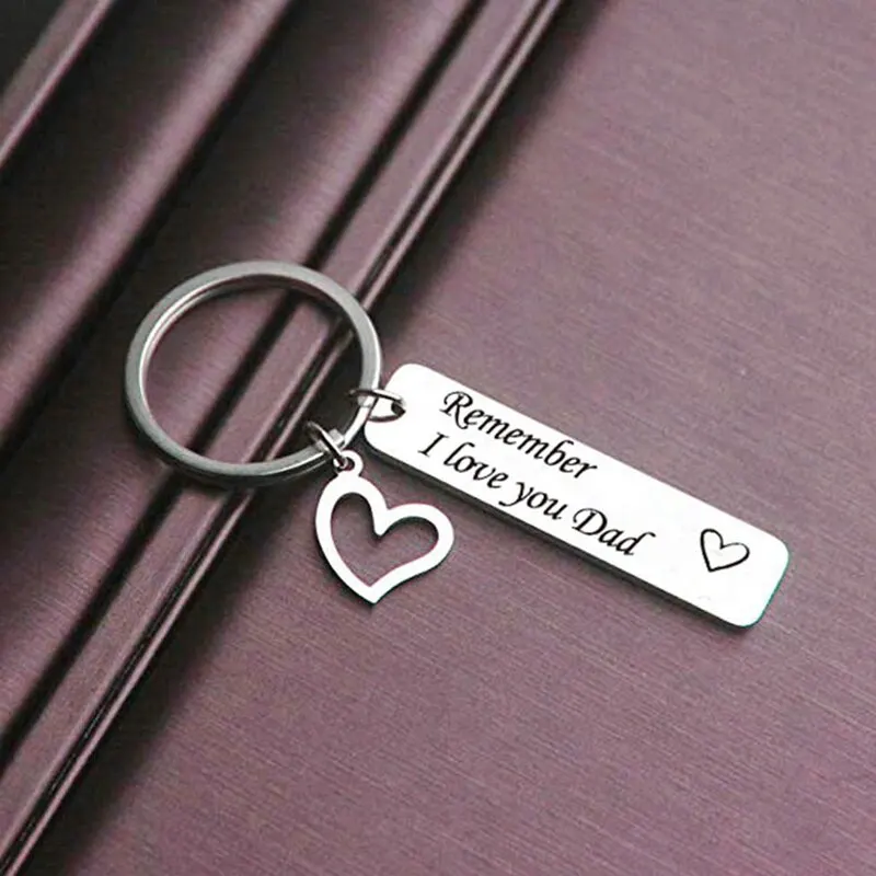 Stainless Steel Keychain Keyrings Remember I Love You Mom Mother