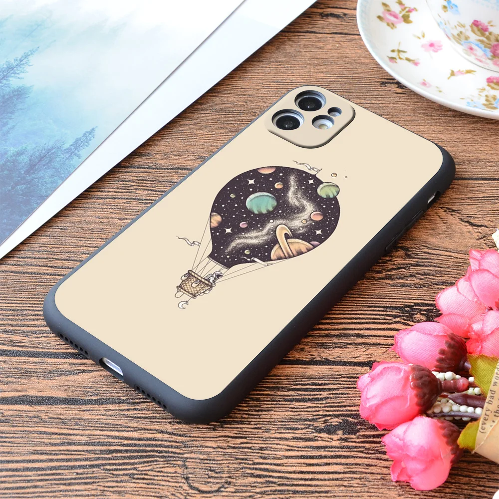 

For iPhone Interstellar Journey Print Soft Matt Apple iPhone Case