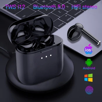 

Wireless Headphones i12 Pro TWS Bluetooth 5.0 Sports Ear Buds Noise Canceling Head Phones with Microphone Universal Ios Android