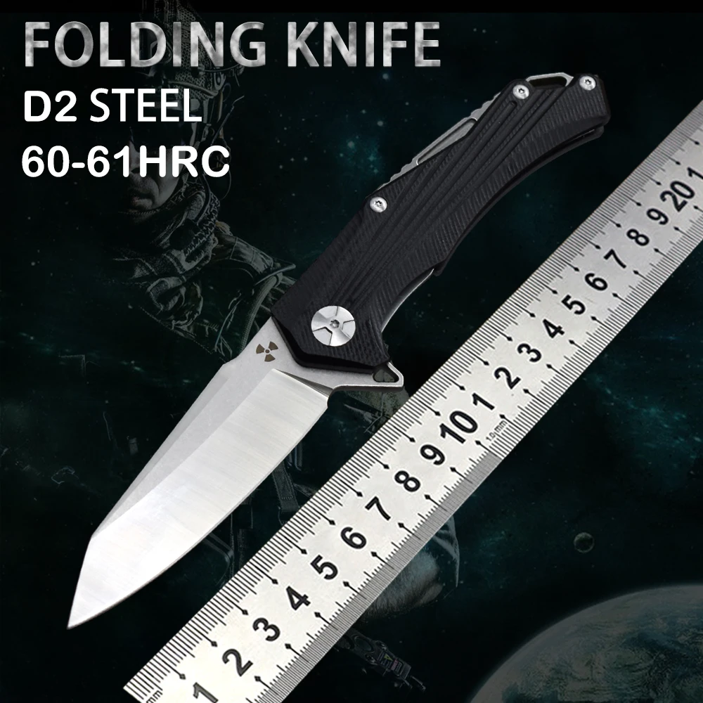 

Folding Knife Tc4 Titanium Alloy Handle Special Forces Outdoor Rescue Hunting Tactics Edc Window Breaker Self-Defense Survival