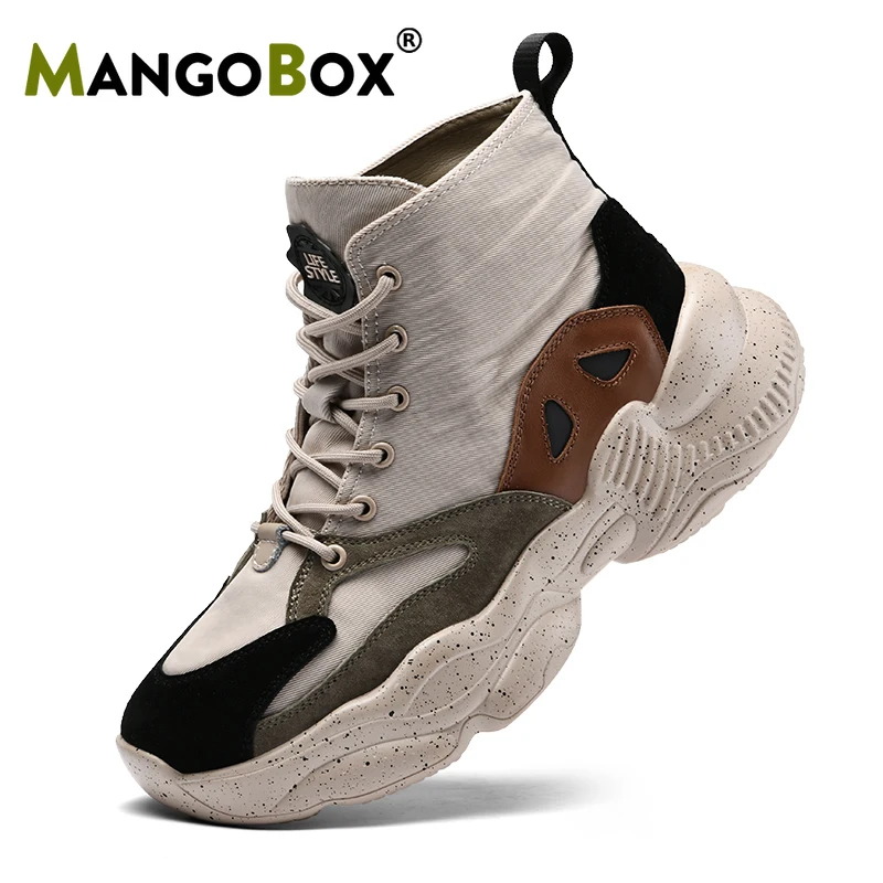 Mangobox мужские кроссовки для бега с высоким берцем, дизайнерские мужские кроссовки, удобная прогулочная обувь, Мужская Осенняя спортивная обувь для мужчин
