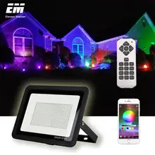 Светодиодный светильник RGB 30 Вт 50 Вт 100 Вт 220 В приложение дистанционное управление Bluetooth умный дом прожектор светильник s IP66 Открытый Светодиодный точечный светильник ZFG0003