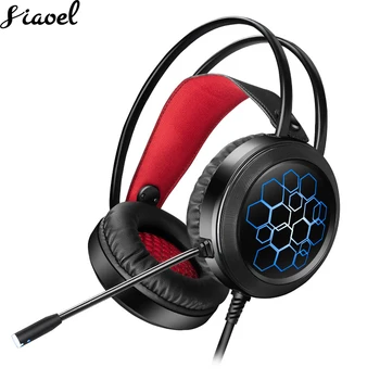 

Stereo Gaming Headset Casque Surround Sound Over-Ear Headphones with Mic LED Light for PS4 Xbox One PC Computer Gamer