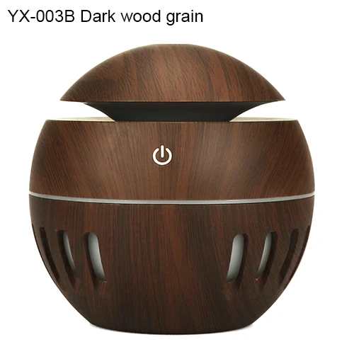 Dark wood grainB Гриб ароматерапия машина для дома и офиса Мелкая бытовая техника USB увлажнитель древесины креативный полый увлажнитель подарки для дома - Цвет: Dark wood grainB