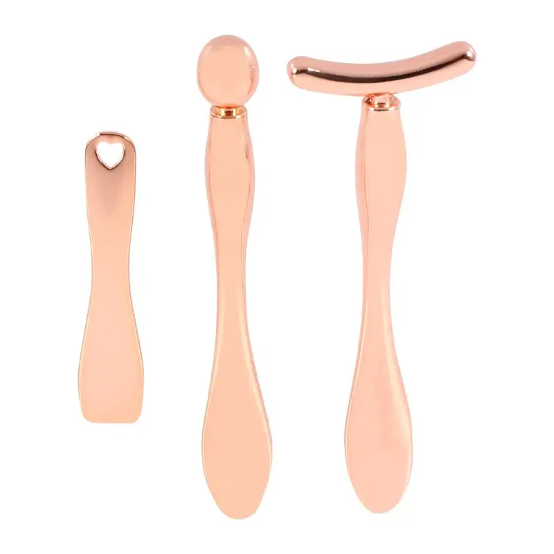 3pcs Eye Massage Stick Metal Massage Spoon Eye Face Cream Applicator